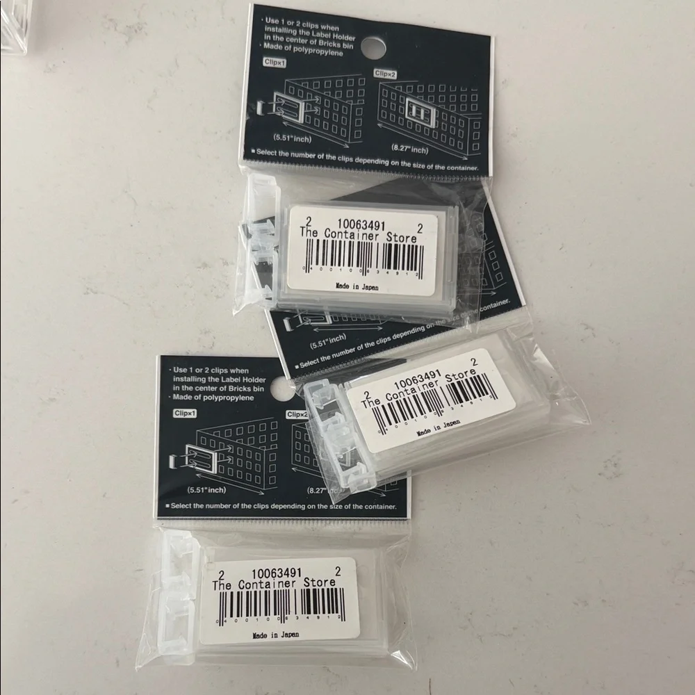 The Container Store Clear Brick Label Holders